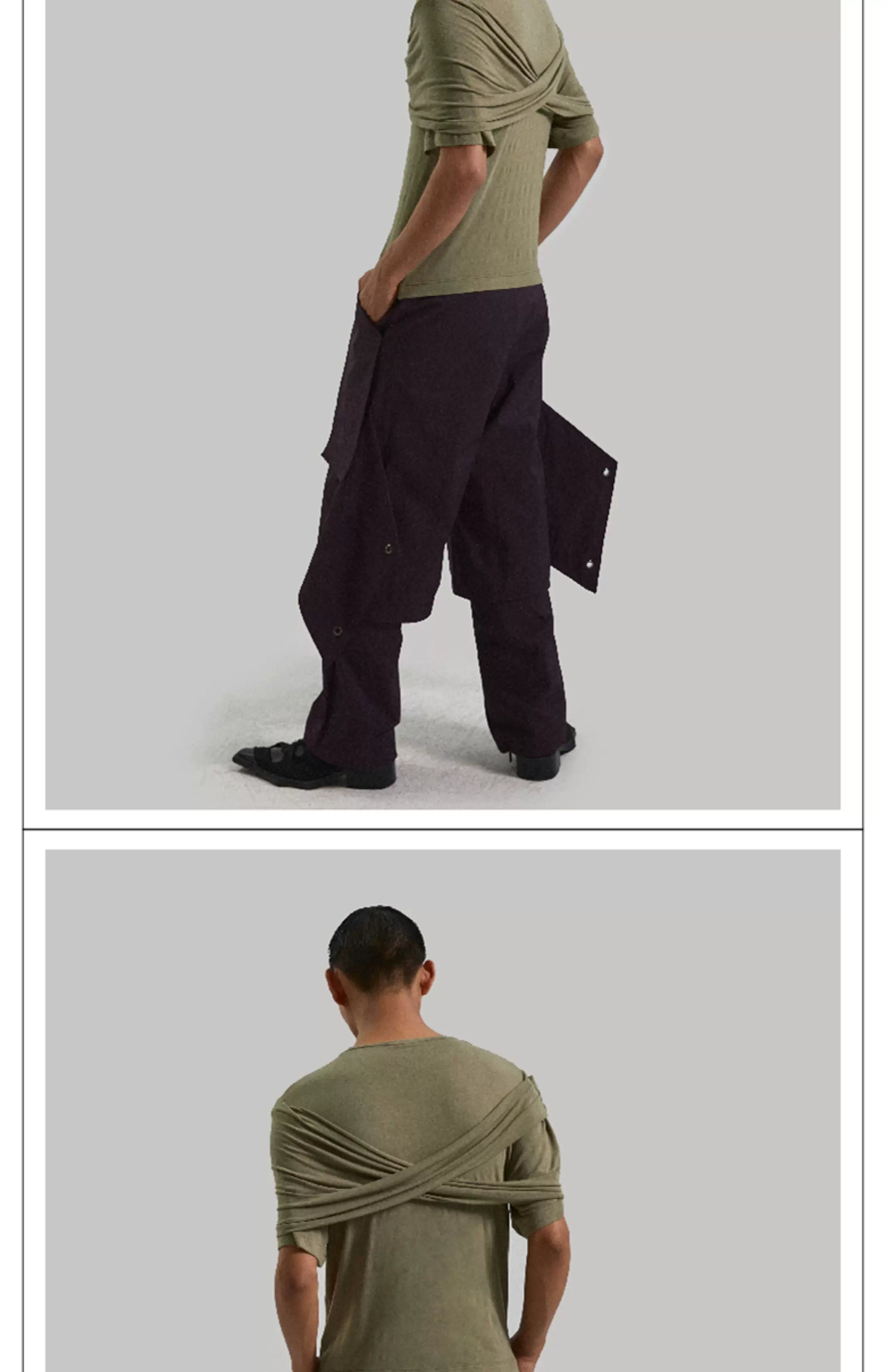 Crinkled Drawstring Outdoor Pants