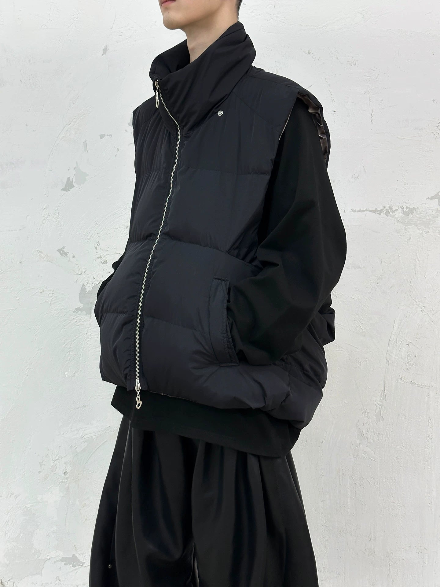 Temperature-Controlled Reversible Waterproof Detachable Scarf Vest