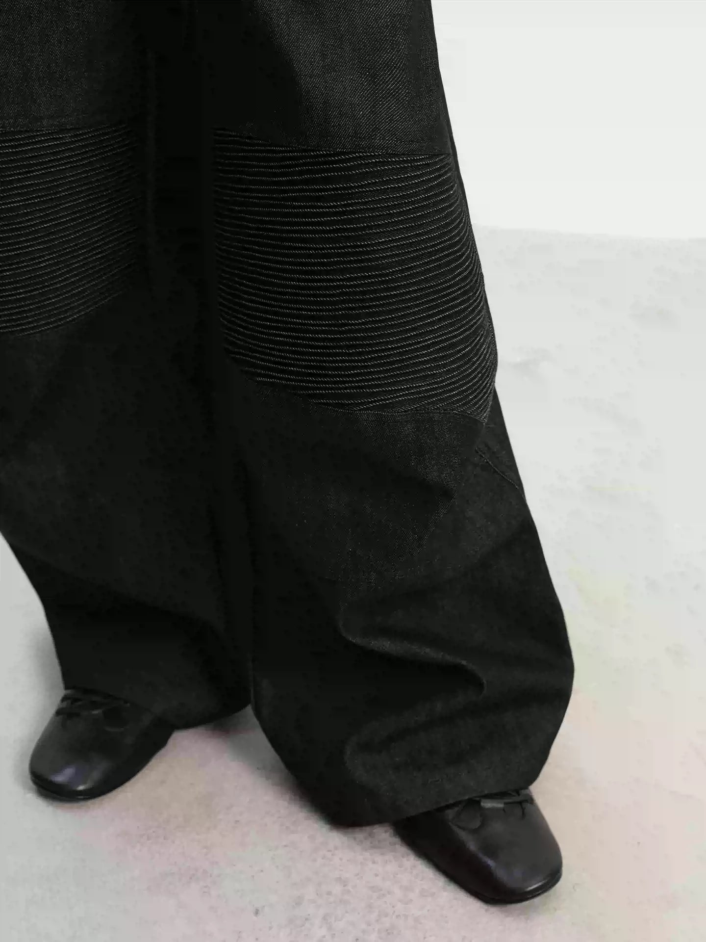 Washed Wide Leg Straight Denim Jeans