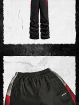 Bloodfang Pleated Flared Color Block Joggers