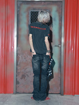 Distressed Flared Denim Pants