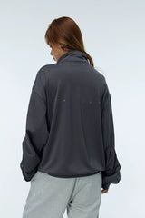 Two-Color Stretchy Cooling Quick-Dry Zip Sweatshirt