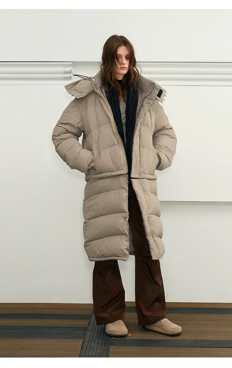 Versatile 90% Down Detachable Waterproof Jacket