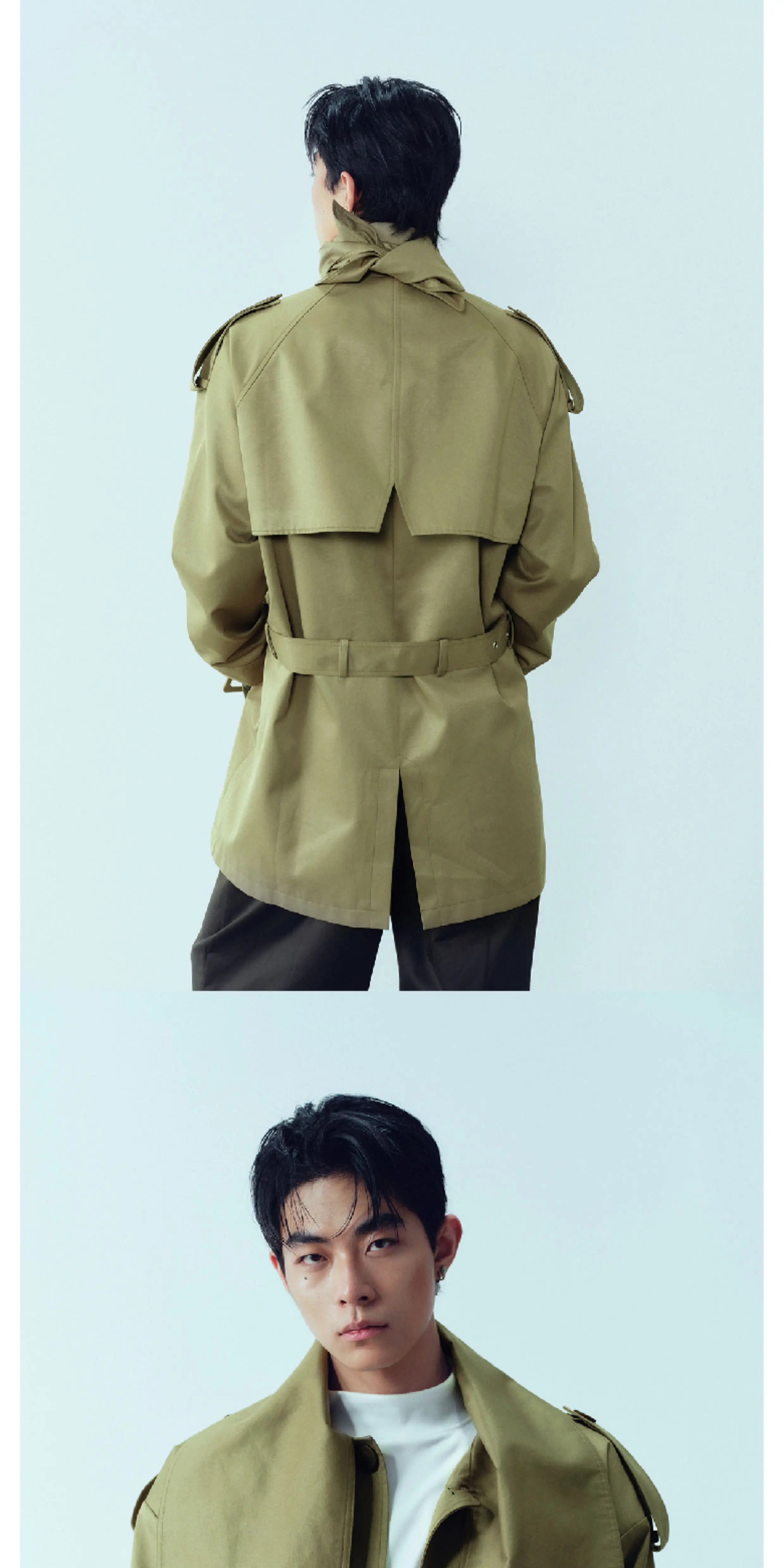 Bow Tie Waterproof Windproof Trench Coat