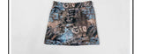 Cat Ear Print Y2K Crop Set
