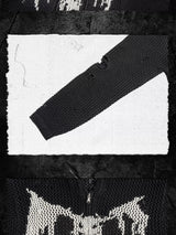 Devil Bone Jacquard Distressed Zip Cardigan