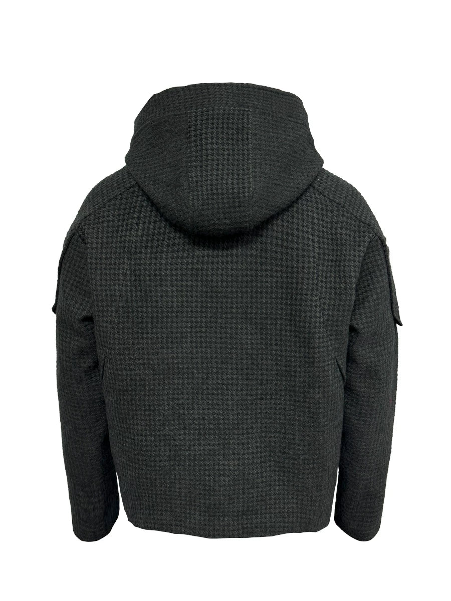 Black Hooded Zip Bee Keeper Jacket
