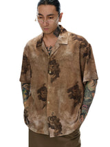 Sketch Portrait Cuban Collar Hawaiian Shirt