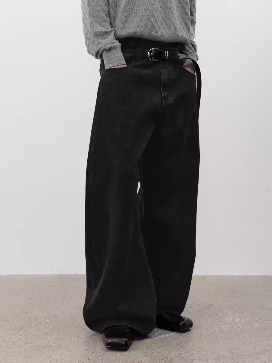 Vintage Washed Denim Banana Pants