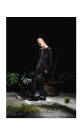 Pleated Tapered Leather Pants
