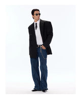 Classic Vintage Oversized Double-breasted Wool Blazer