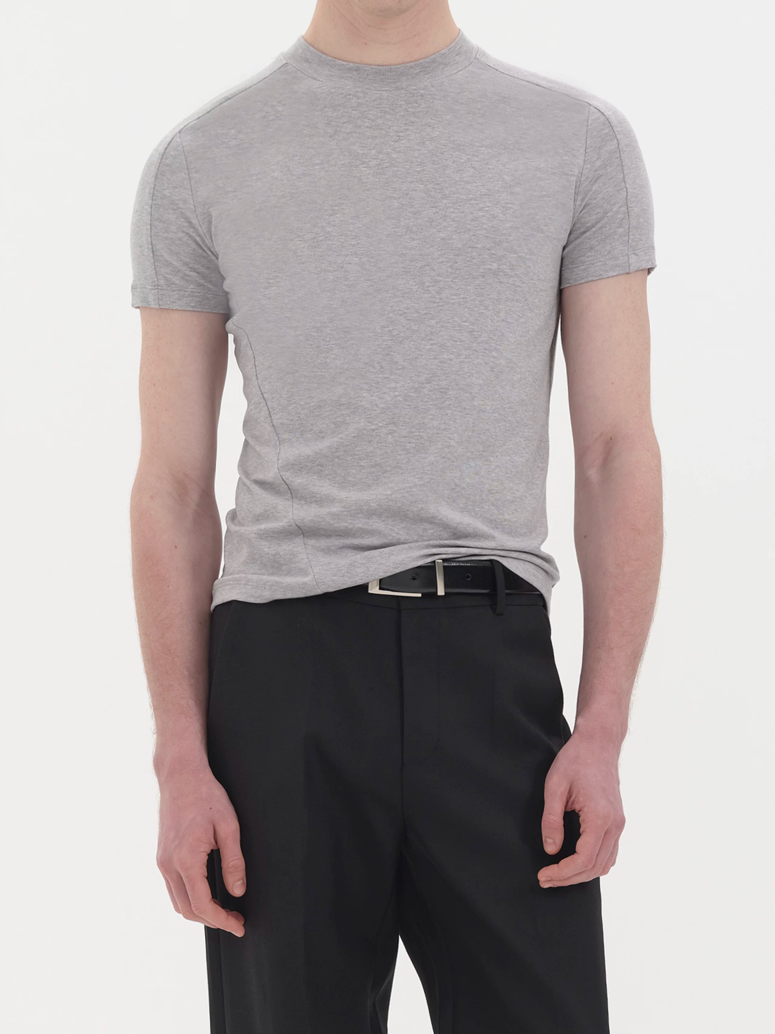 Slim Fit Paneled Merino Lyocell Tee