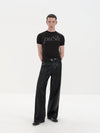 Slim Fit Rhinestone Short Sleeve Tee
