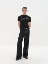 Slim Fit Rhinestone Short Sleeve Tee
