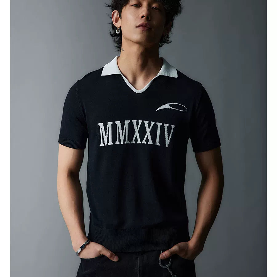 Old Money V-Neck Blend Polo Shirts