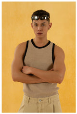 Men's Color Block Rib Knit Vest