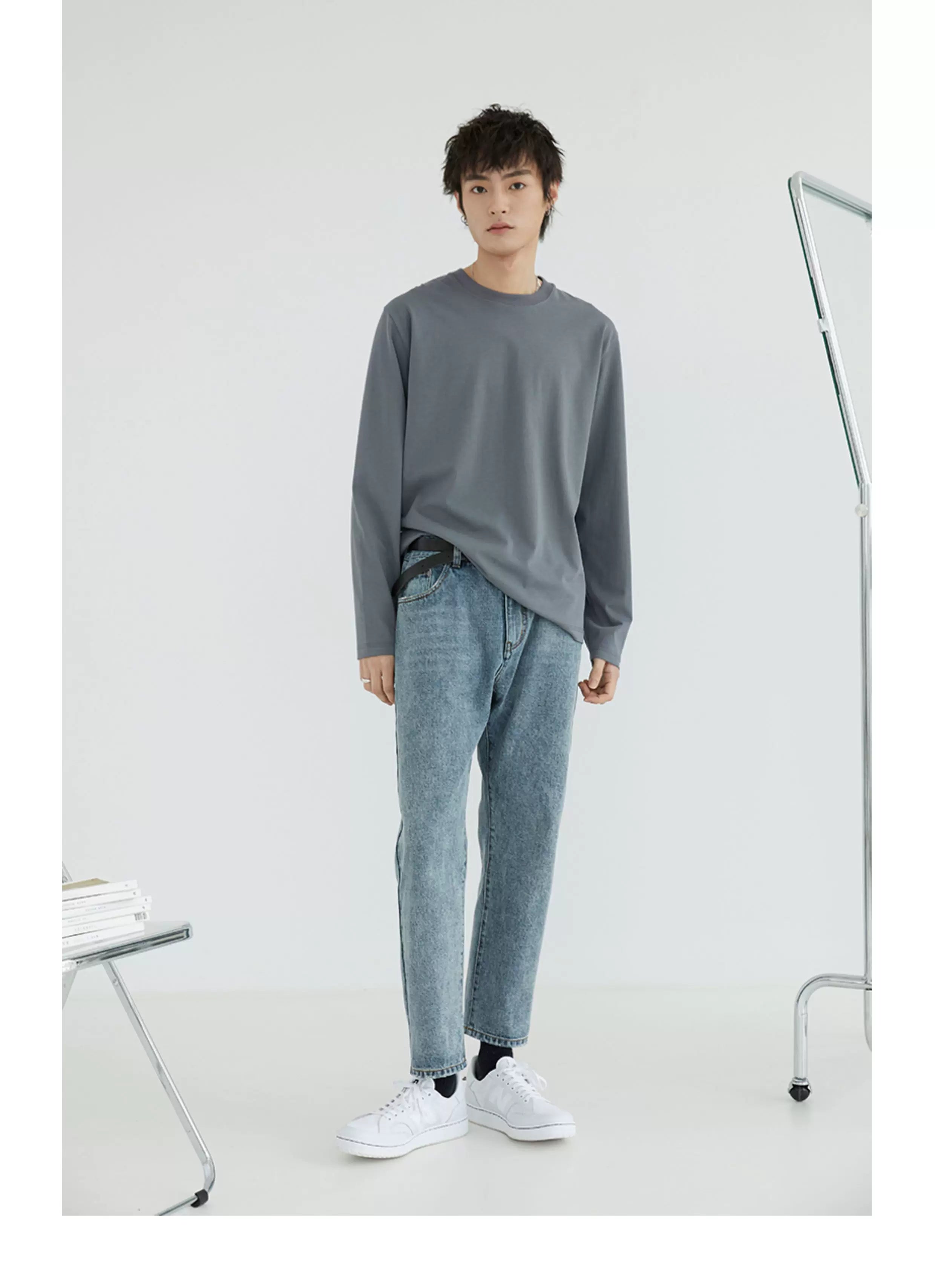 Long-Sleeved Mercerized Combed Tee
