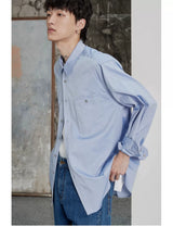 80s Cotton Oxford Asymmetric Pocket Shirt