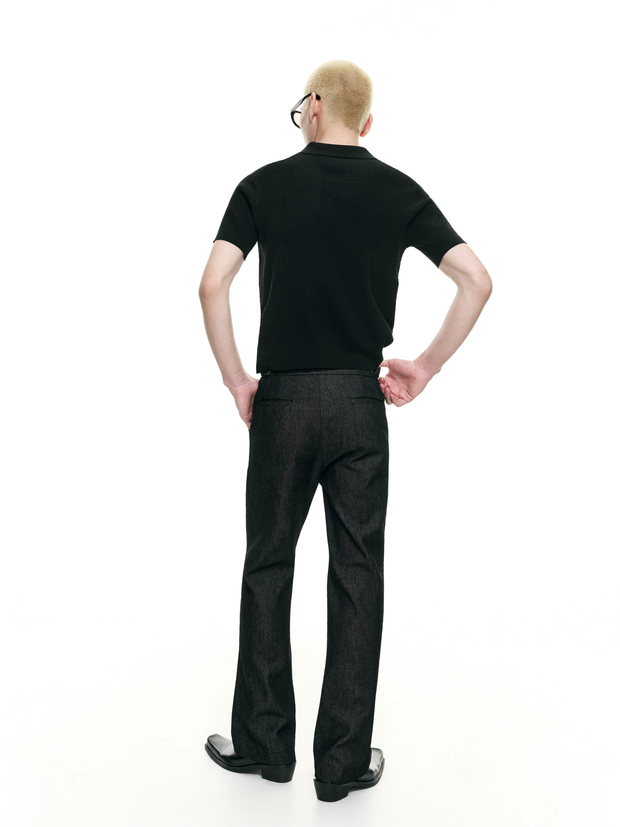 Charcoal Pleated Naples Casual Pants