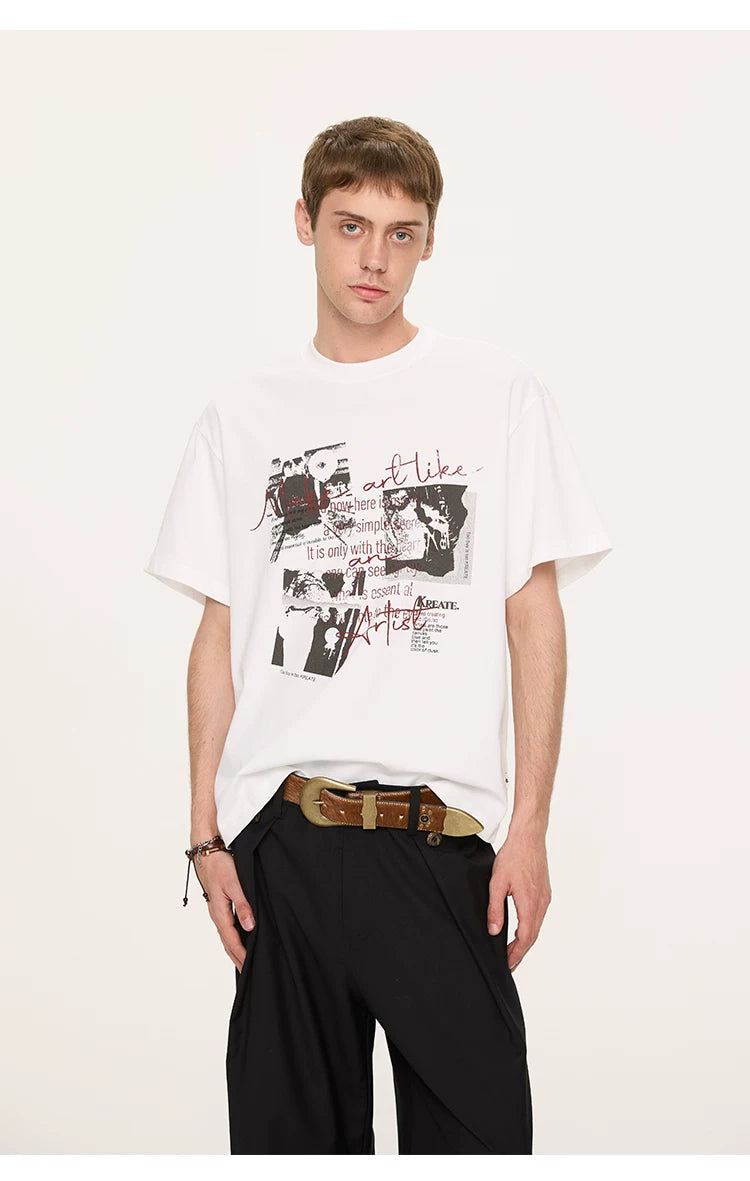 Band Screen Print Cotton Couple Tees