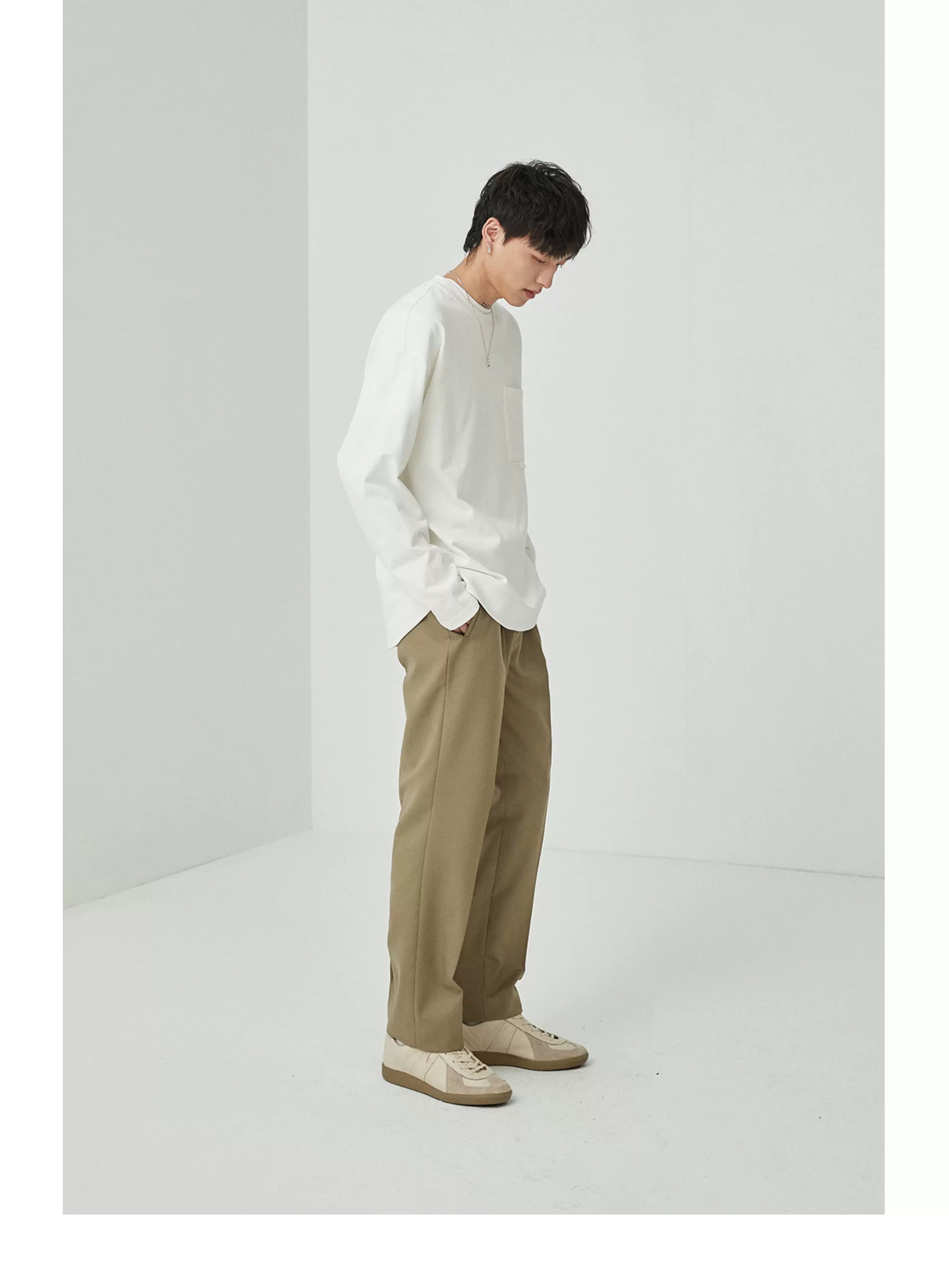 Ribbon Pocket Long Sleeve Tee