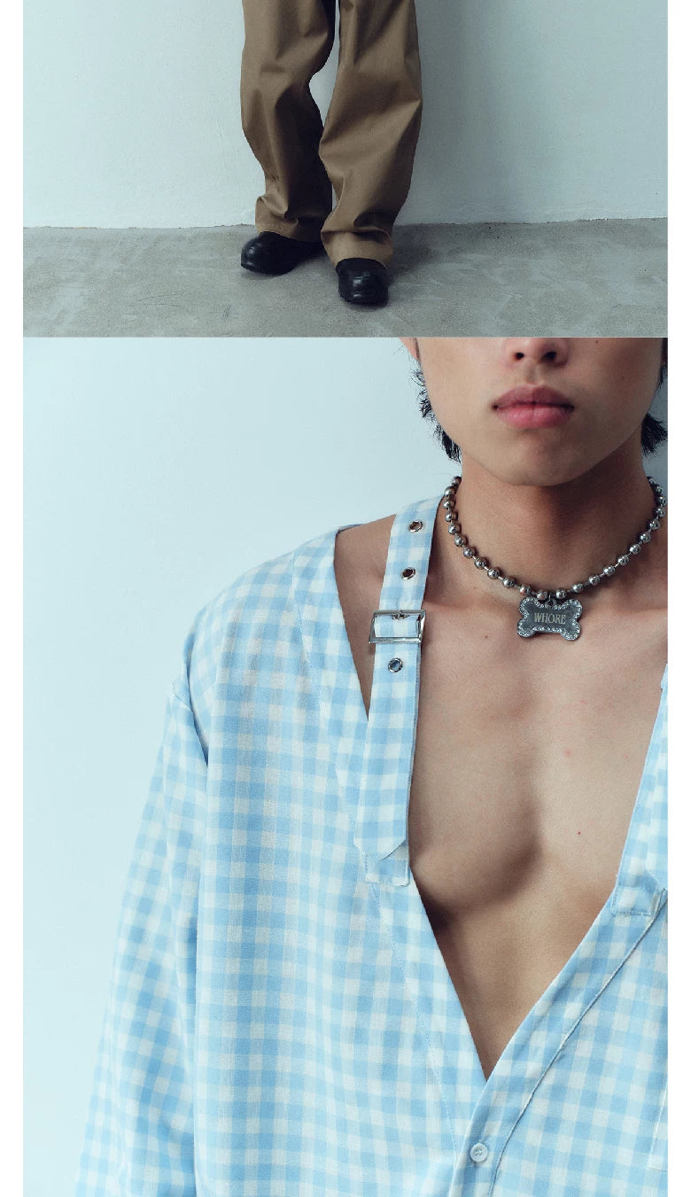 Plaid Strap Shirt