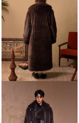 Unisex Oversized Knee-length Faux Fur Coat