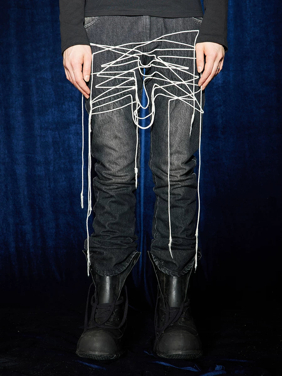American Vintage Star Drawstring Stretch Jeans