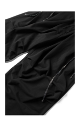 Double Waistband Plaid Pleated Sweatpants