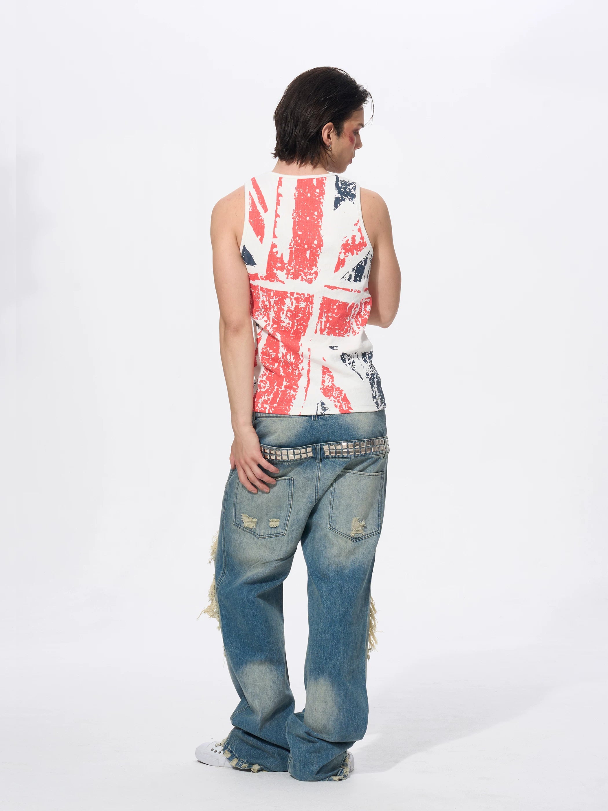 Men's Union Jack Print Cotton Tank