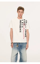 Casual Cool Dry Contrast Slogan Tees