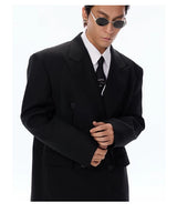 Classic Vintage Oversized Double-breasted Wool Blazer