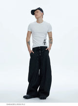 Cross Print Slim Crew Neck Tees
