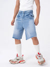 Men's 5-Inch Washed Blue Denim Shorts