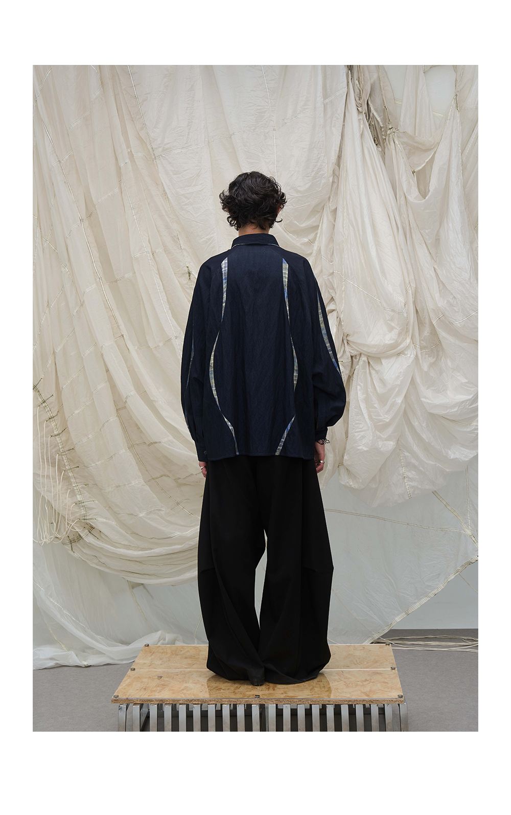 Washed Denim Split Shirt