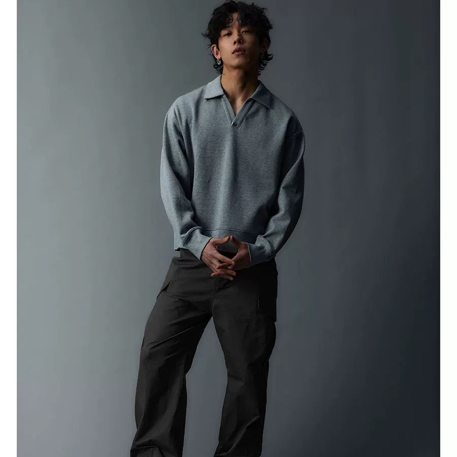 Two Tone Split Collar Polo Tees