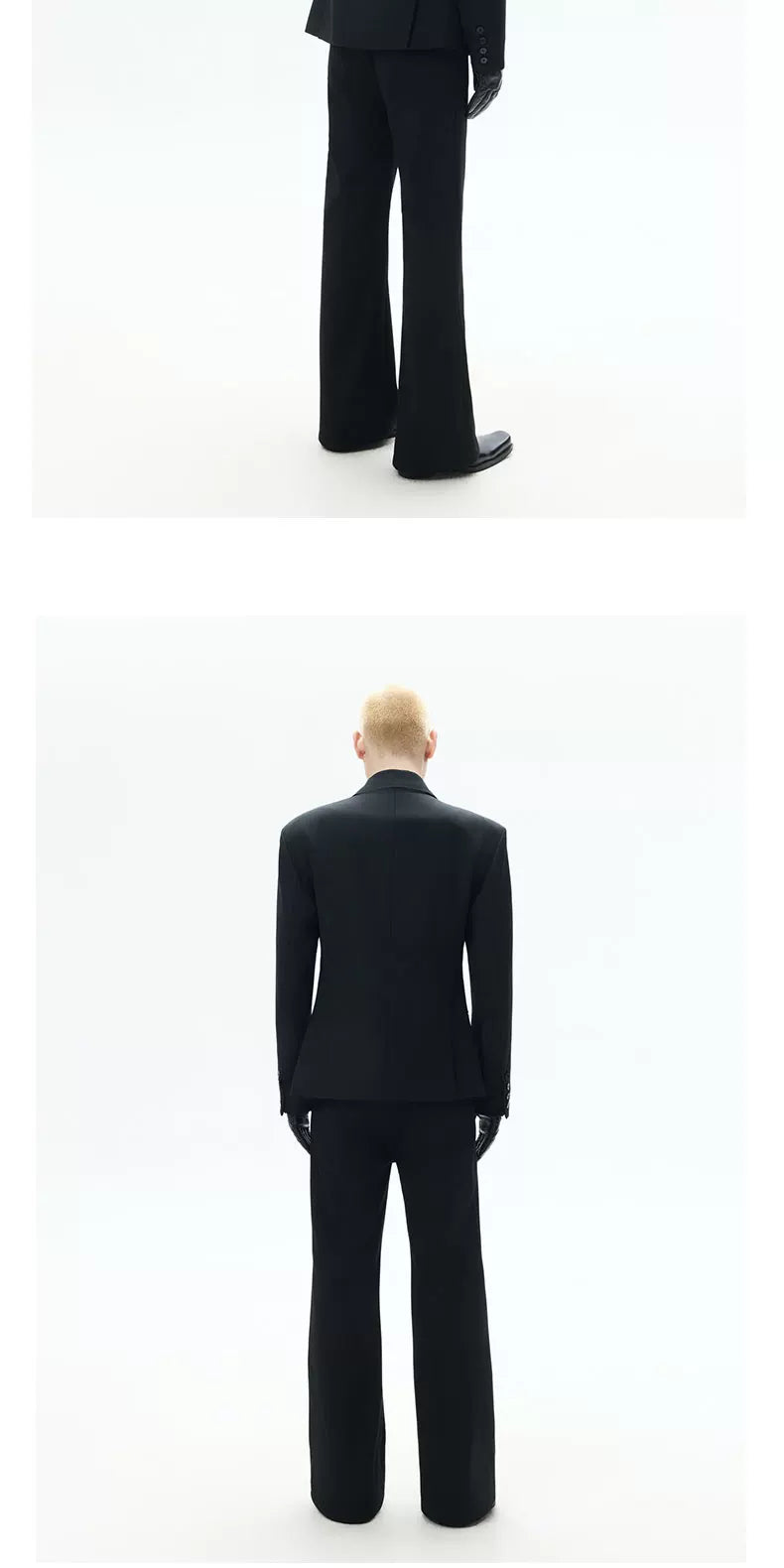 Black Straight Leg Casual Pants