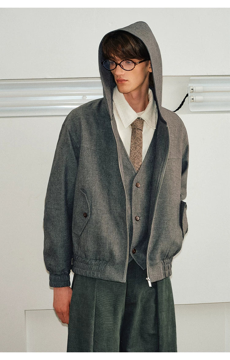 Men's Two-In-One V-Neck Vest Blazer