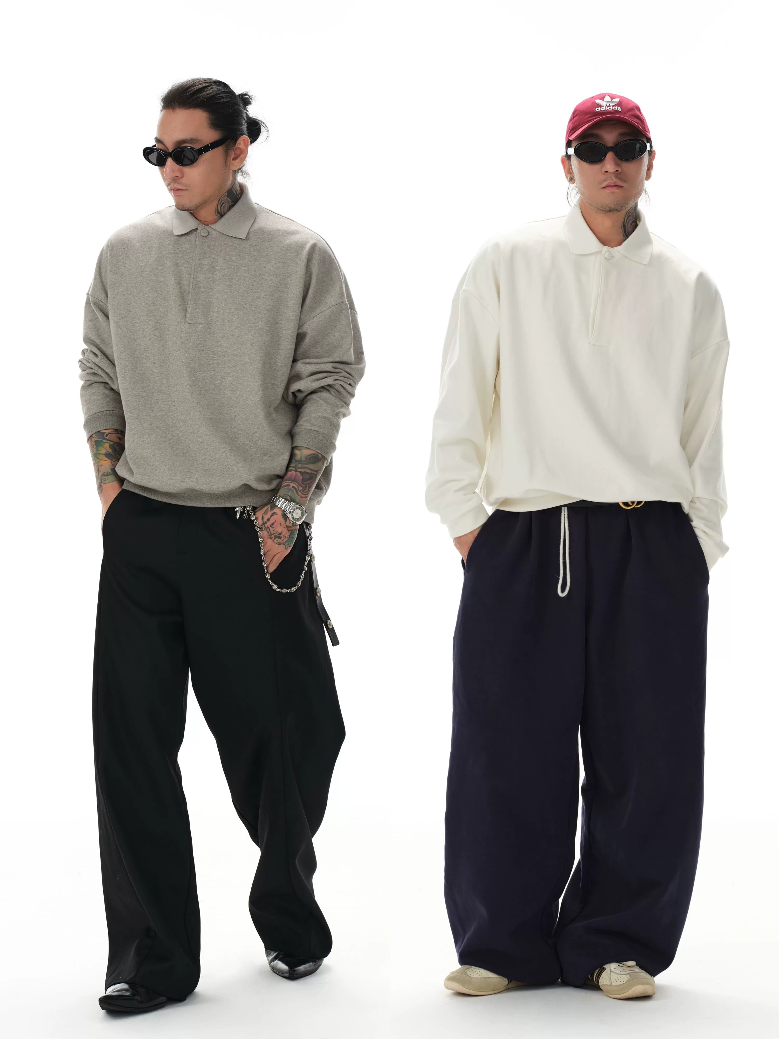 Oversized Polo Neck Sweatshirt
