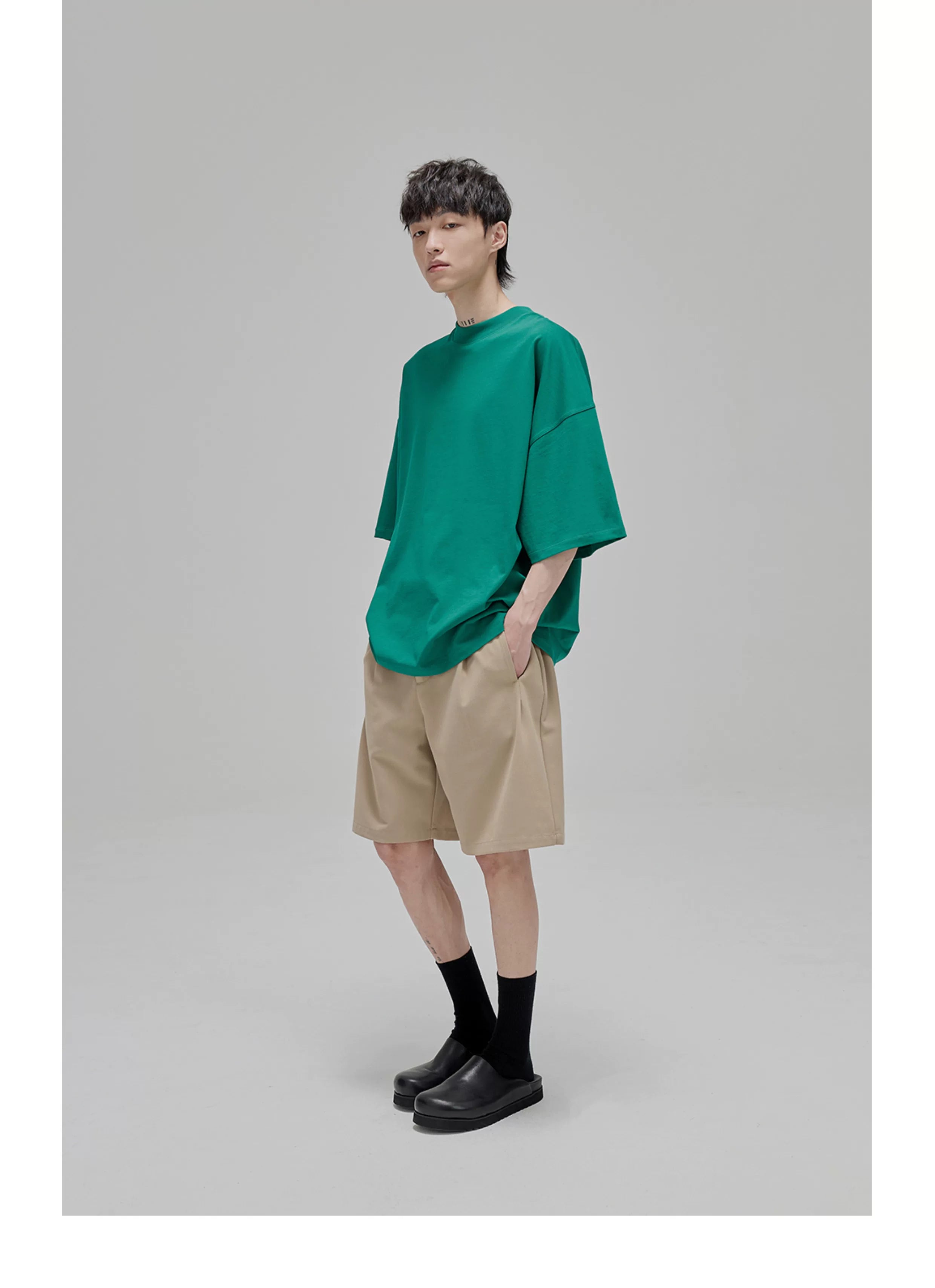 Vintage Ribbed Half Sleeve Tees