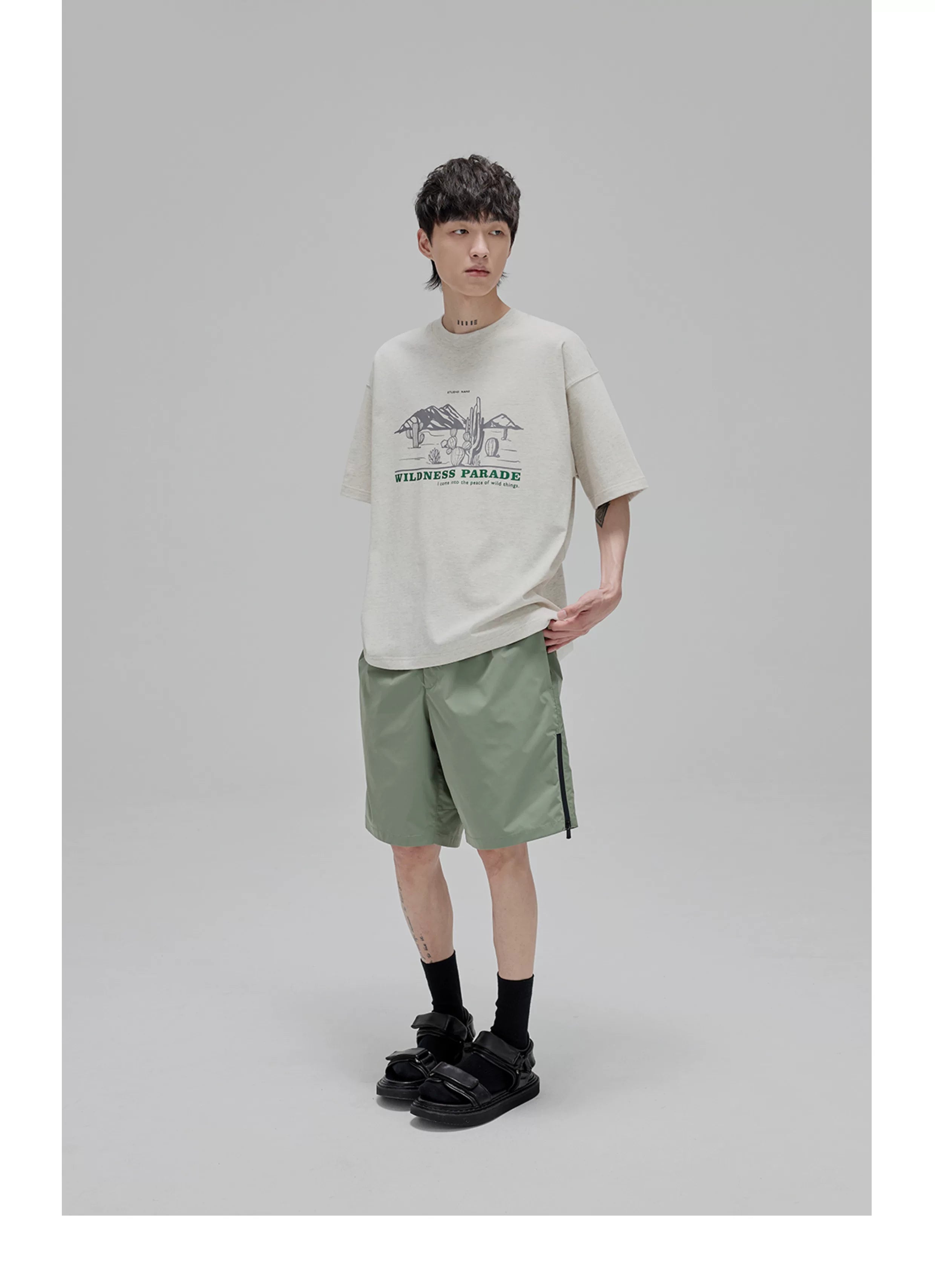 Illustrated Print Crew Neck Tee