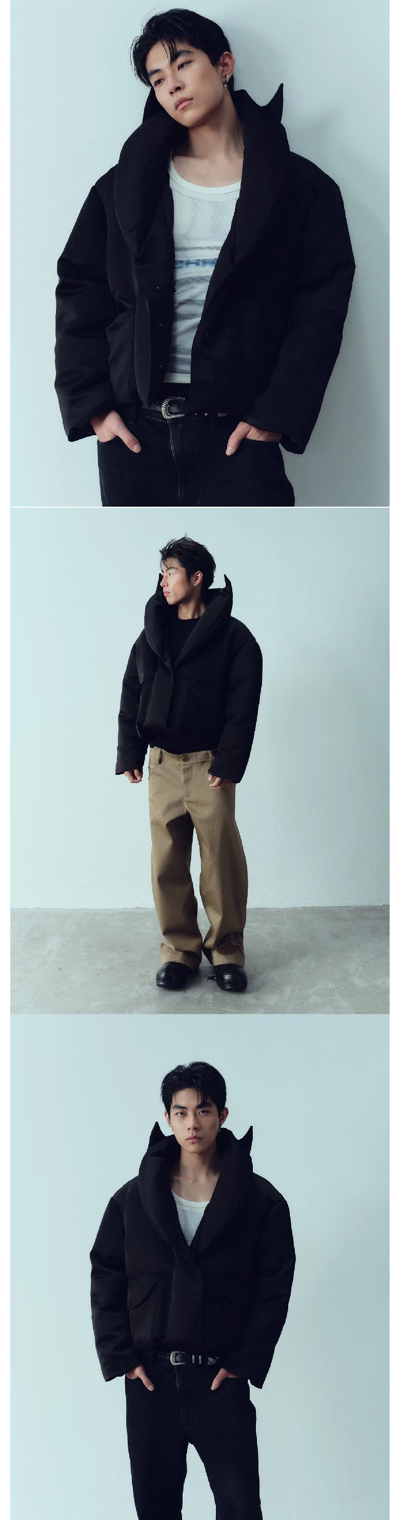 Cropped 95% White Goose Down Jacket