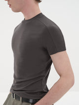 Slim Fit Paneled Merino Lyocell Tee