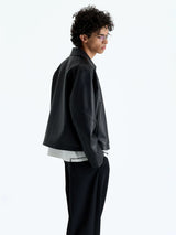 Short Zip Sheepskin Jacket