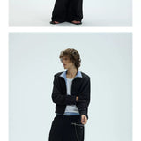 Reversible Plaid Embroidered Zip-front Fleece Jacket