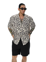 Men's Spotted Cuban Collar Shirt