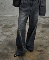 Vintage Washed Flared Denim Pants