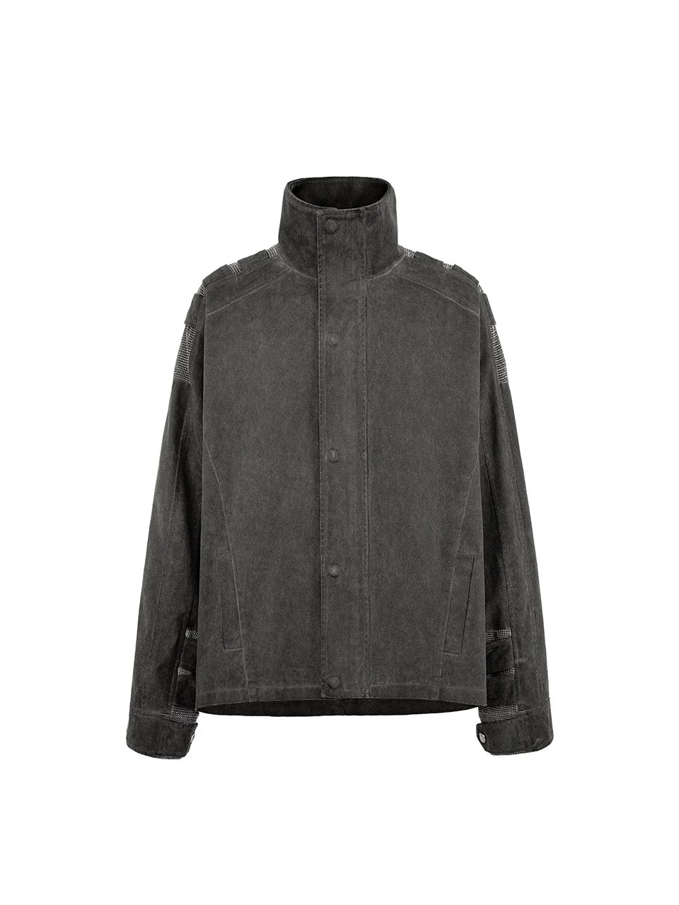 Distressed Patchwork Strapped Scavenger Jacket