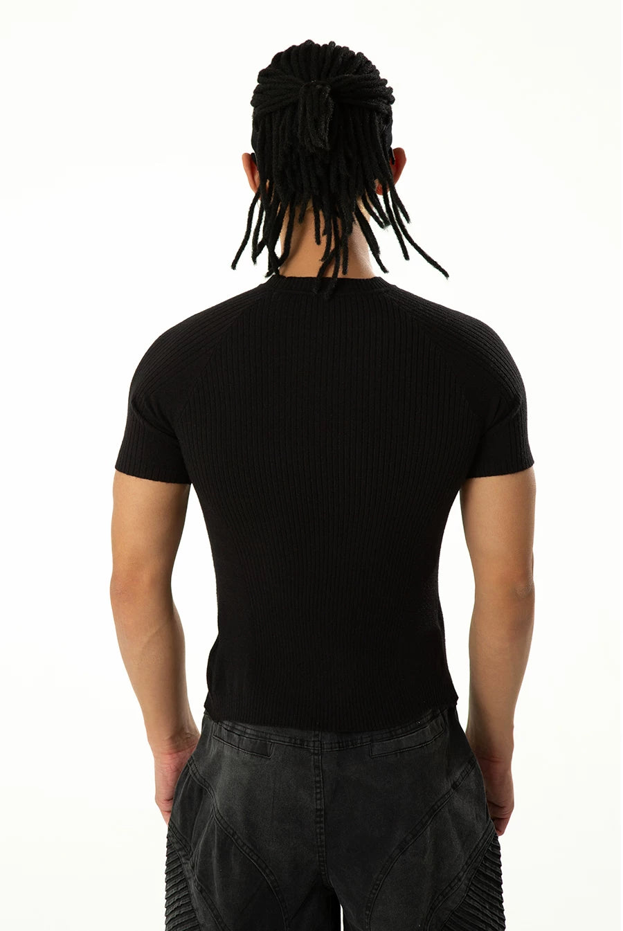 Men's Colorblock Ribbed Short Sleeve Tee