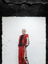 Skeleton Color Block Tie-Dye Zip Hoodie